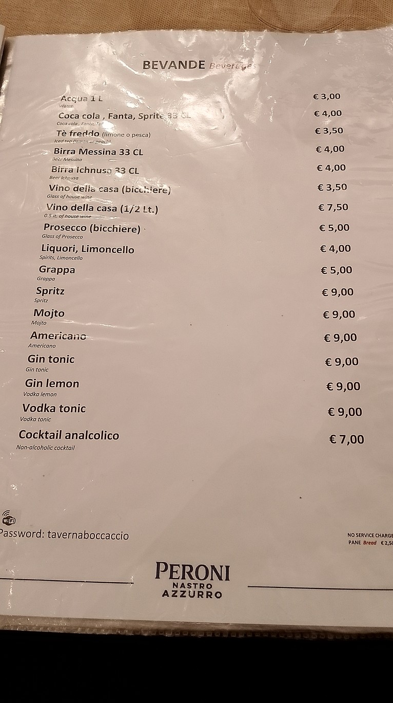 Taverna Boccaccio menu 5