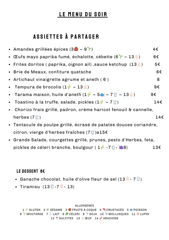 Chez Ernest menu 4