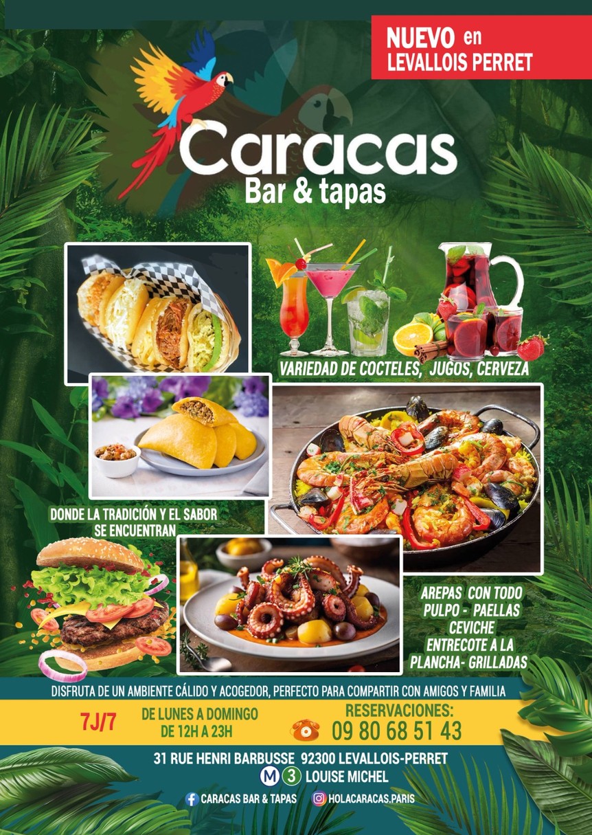 Caracas menu 1