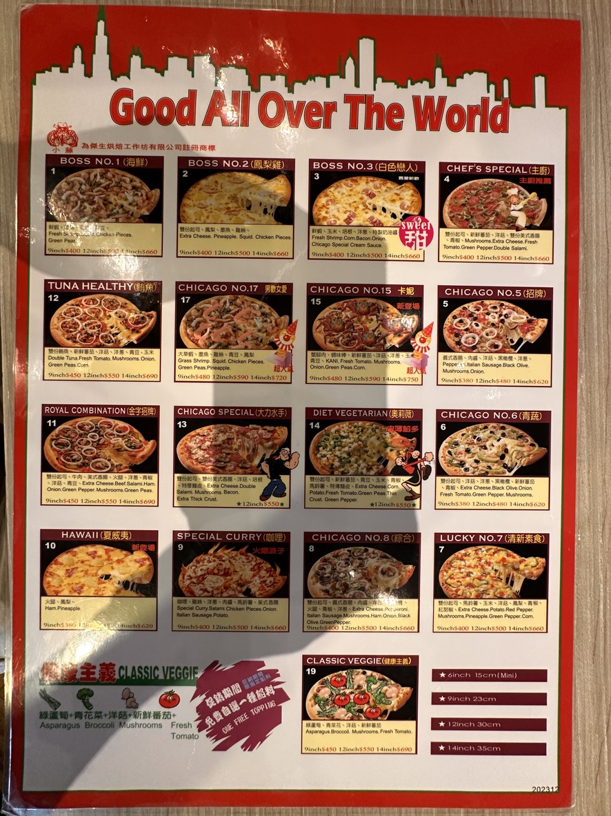 Zhījiāgē bǐsà menu 2