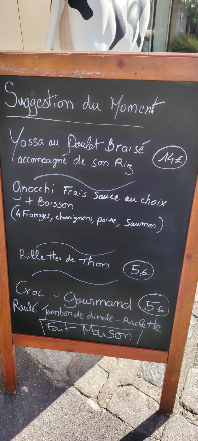 Les Petits Plats menu 2