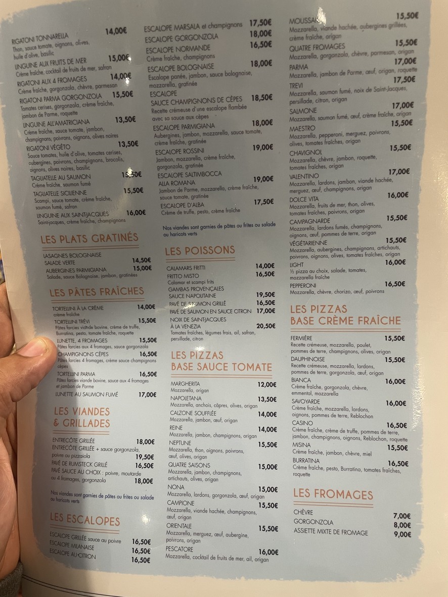Fontana di Trevi menu 1