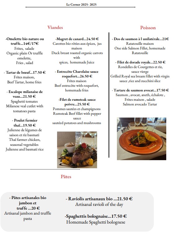 Le Corner menu 2