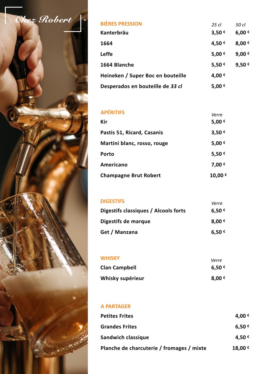 Restaurant de La Poste - Chez Robert menu 4