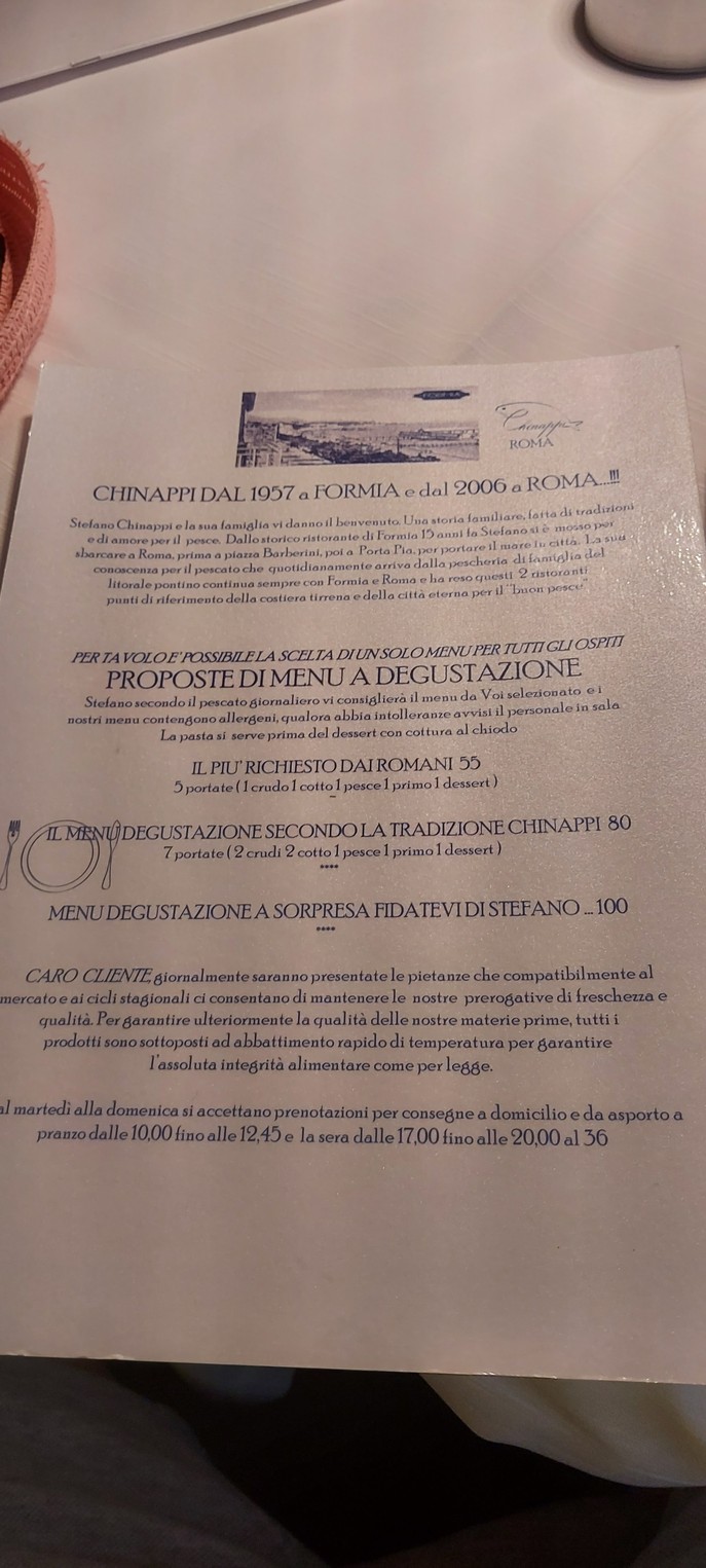 Chinappi Seafood Restaurant menu 1