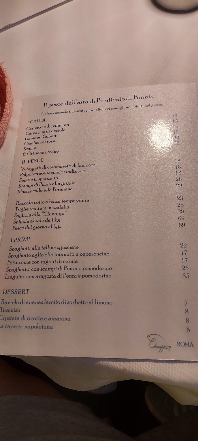 Chinappi Seafood Restaurant menu 2
