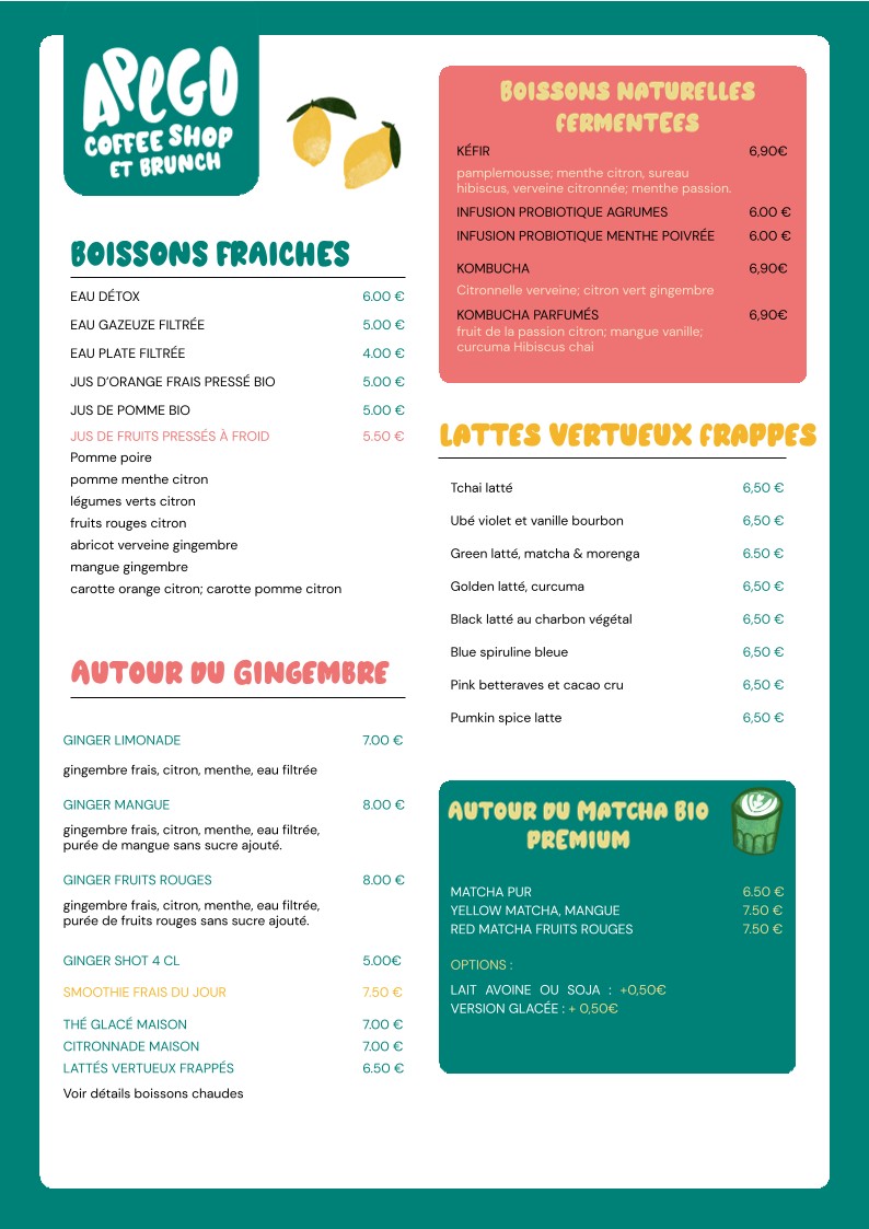 Apégo menu 3