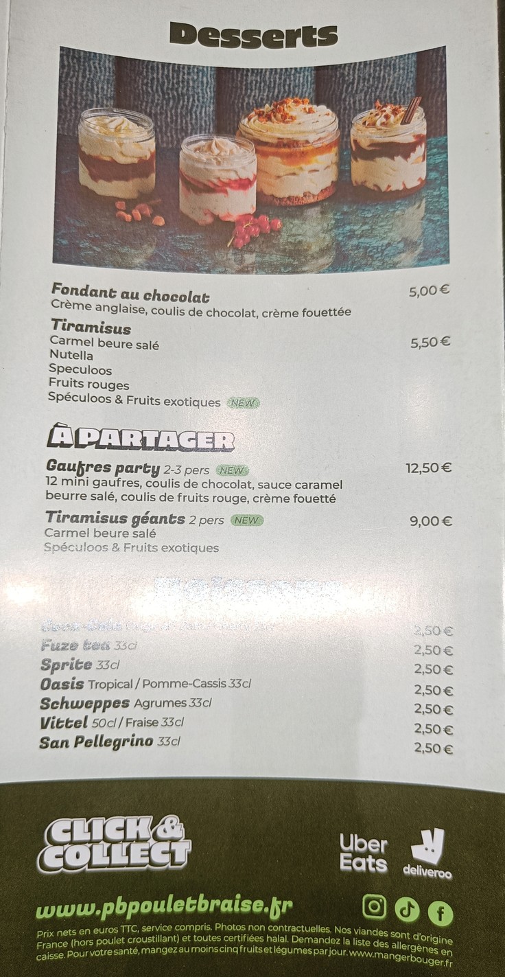 PB Poulet Braisé Paris 20 menu 4