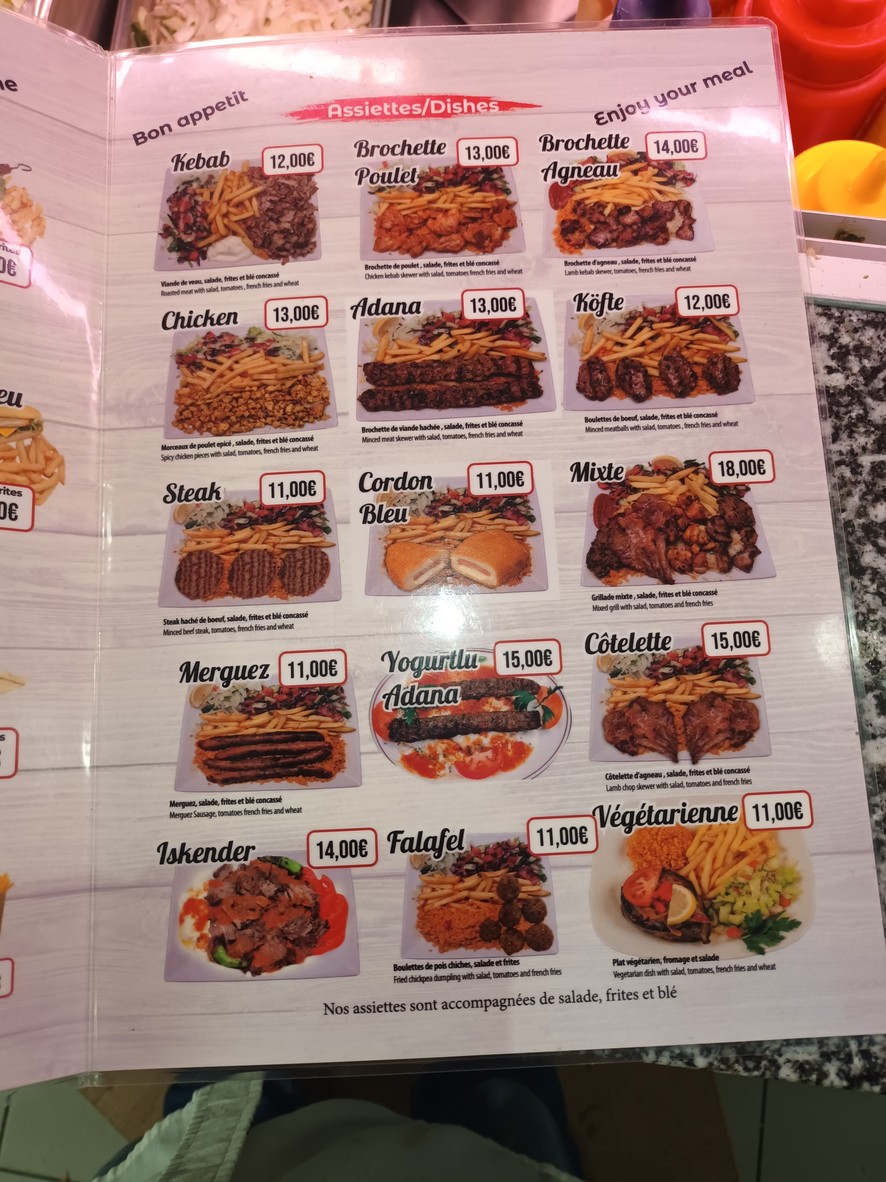 Anatolien menu 2