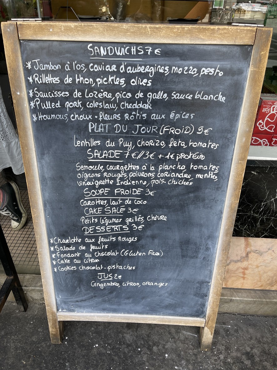 La Bonne Tradition menu 1