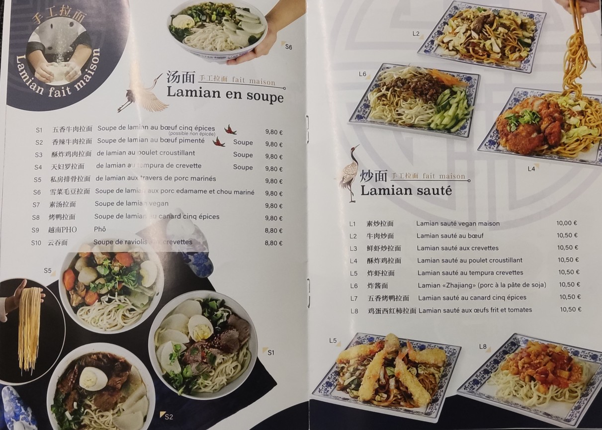 Dix sur Dix menu 3