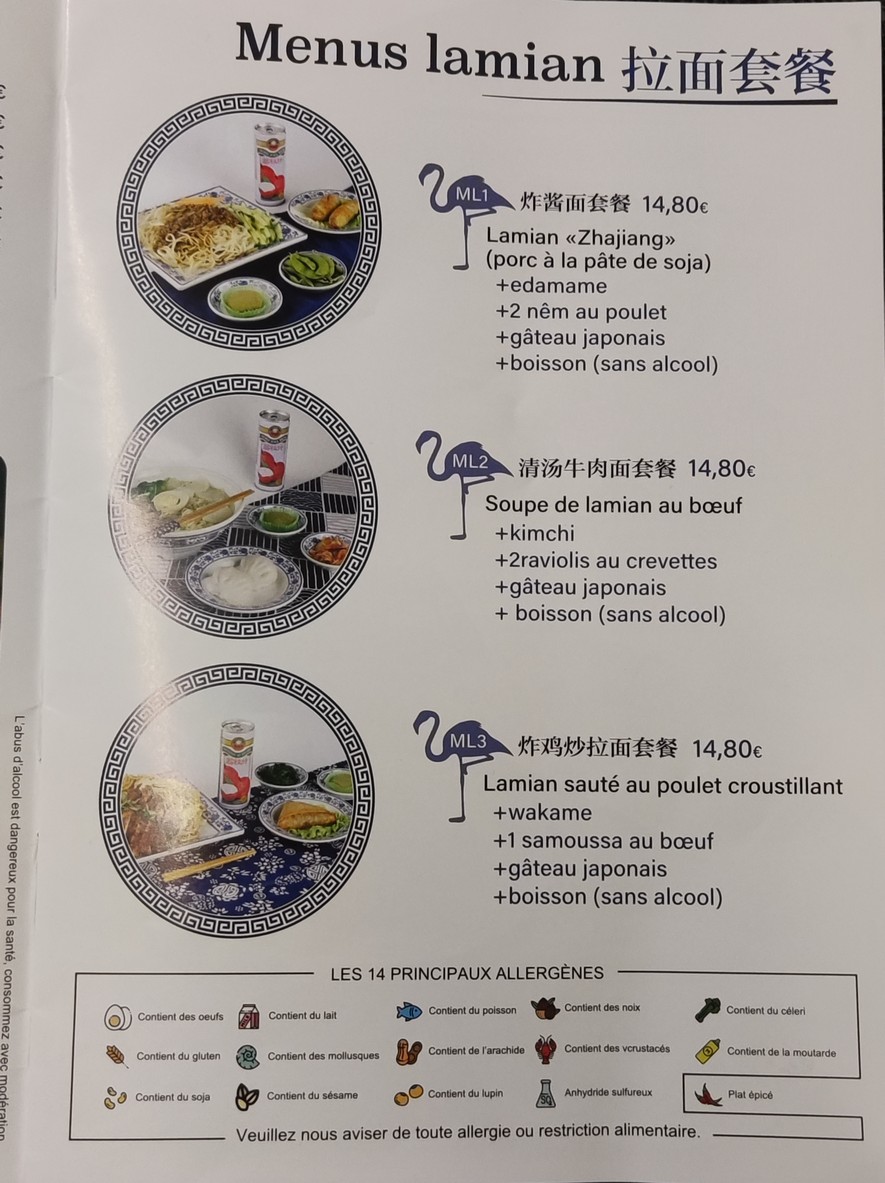 Dix sur Dix menu 4