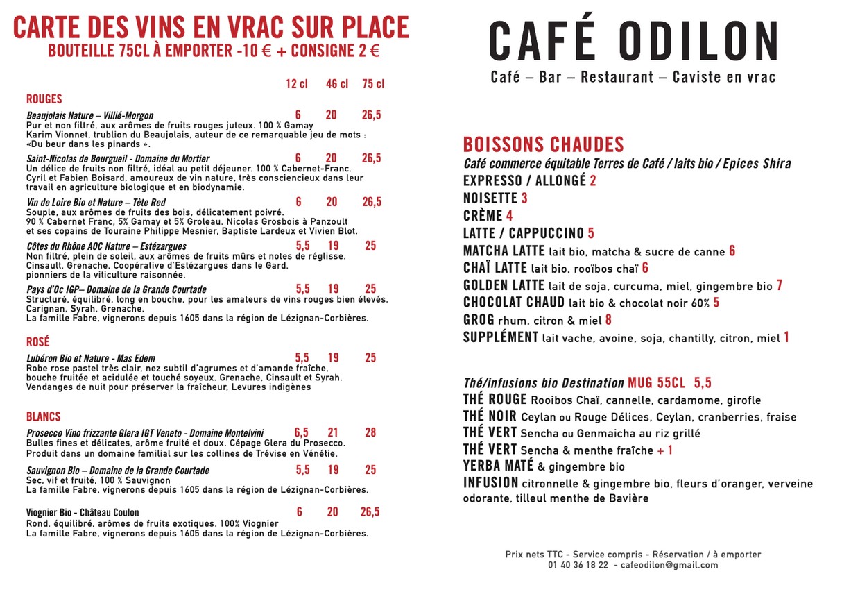Café Odilon menu 4