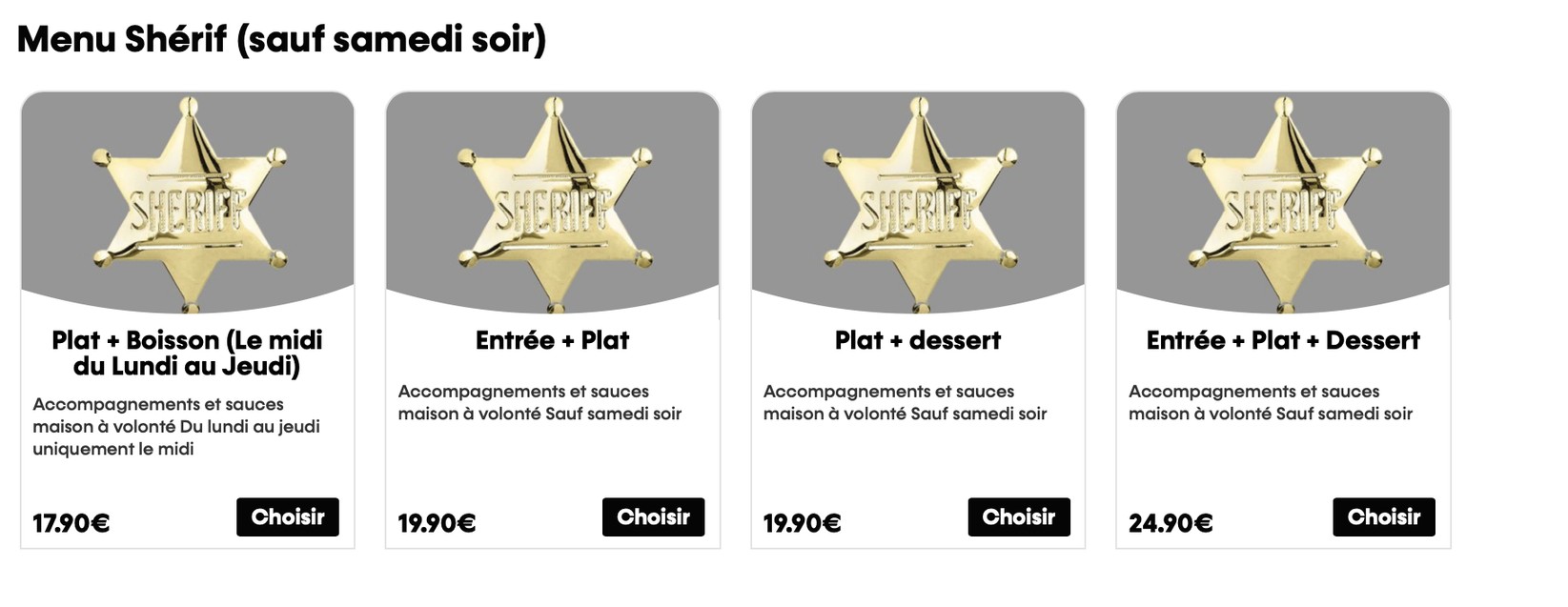 The Ranch Noisy le Sec menu 1