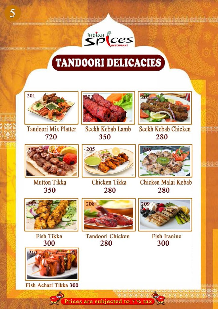 印度香料餐厅 By Khurana Inn - 曼谷，泰国 menu 3