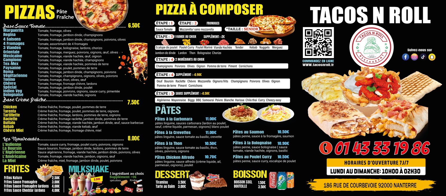 TACOS N ROLL menu 1