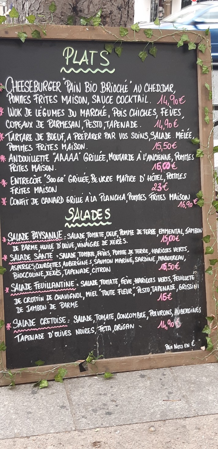 Jolies Mômes menu 1
