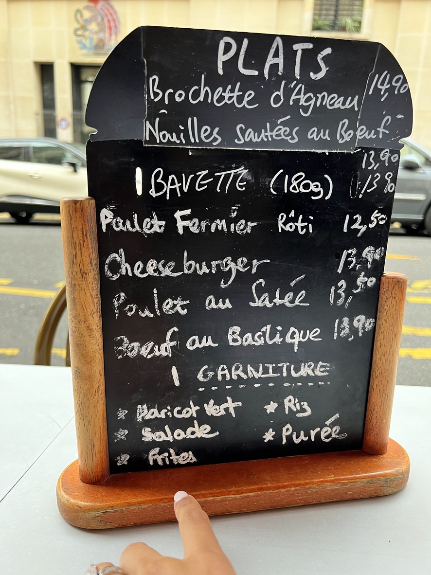 Au Bon Accueil. Bar...brasserie. Restaurant menu 1
