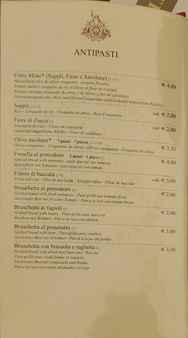 L'Antica Birreria Peroni menu 2