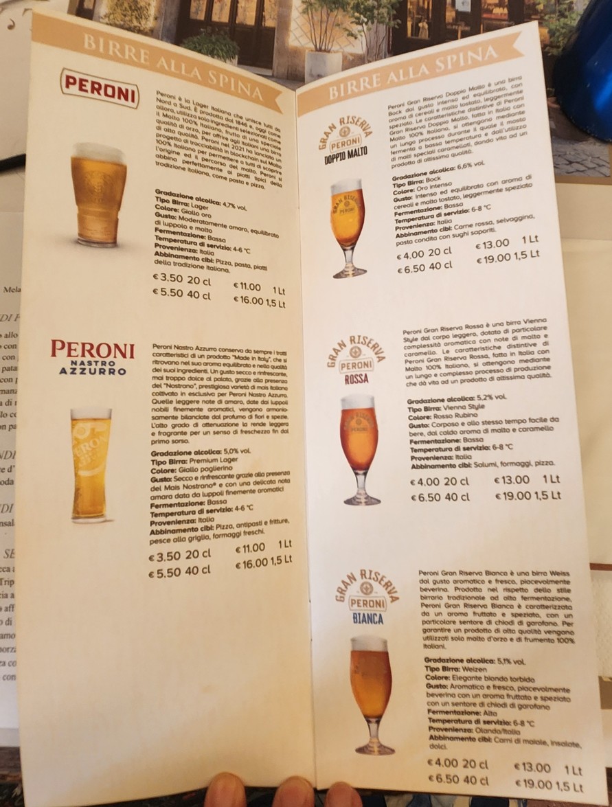 L'Antica Birreria Peroni menu 5
