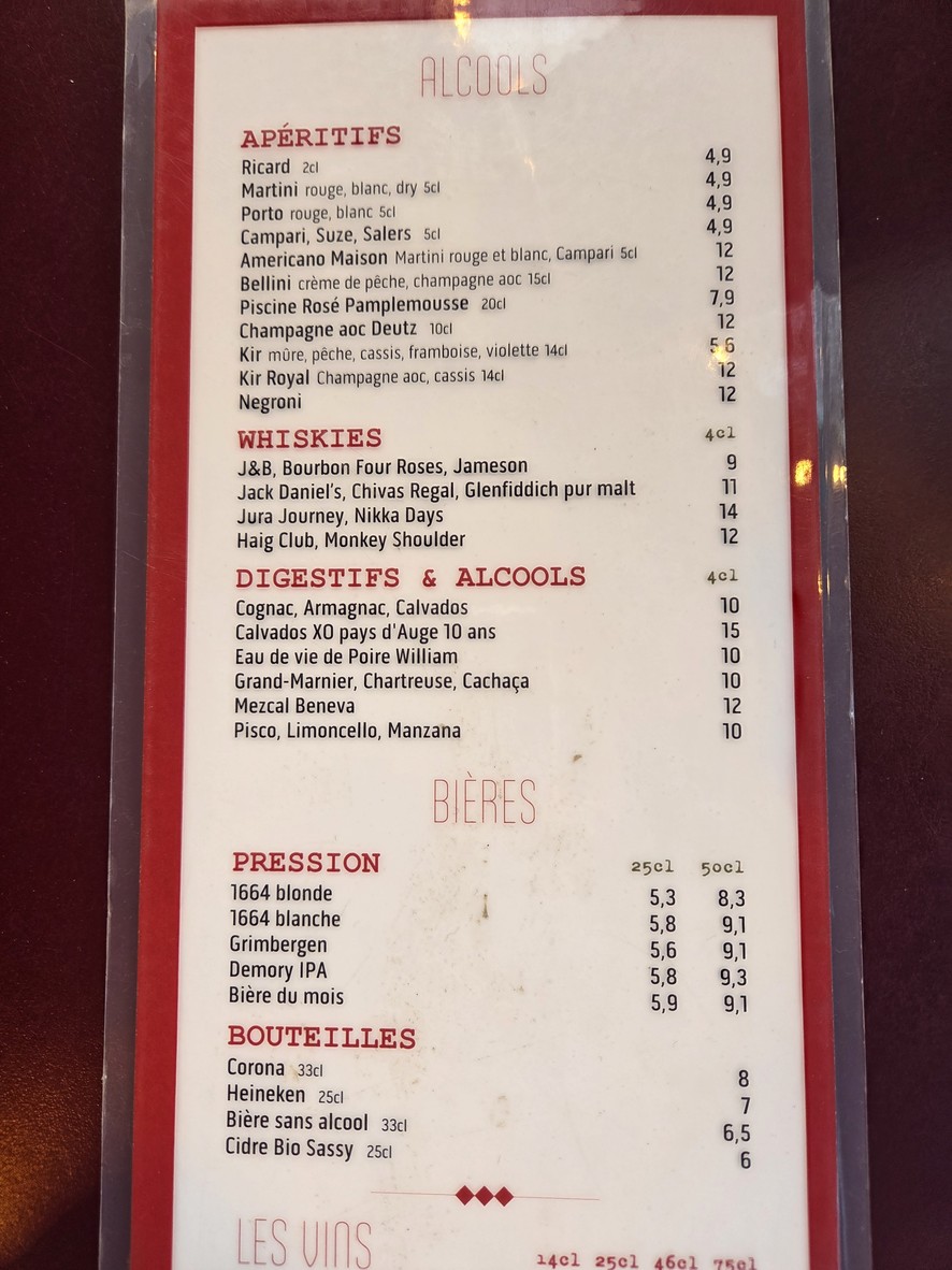 Léontine menu 2