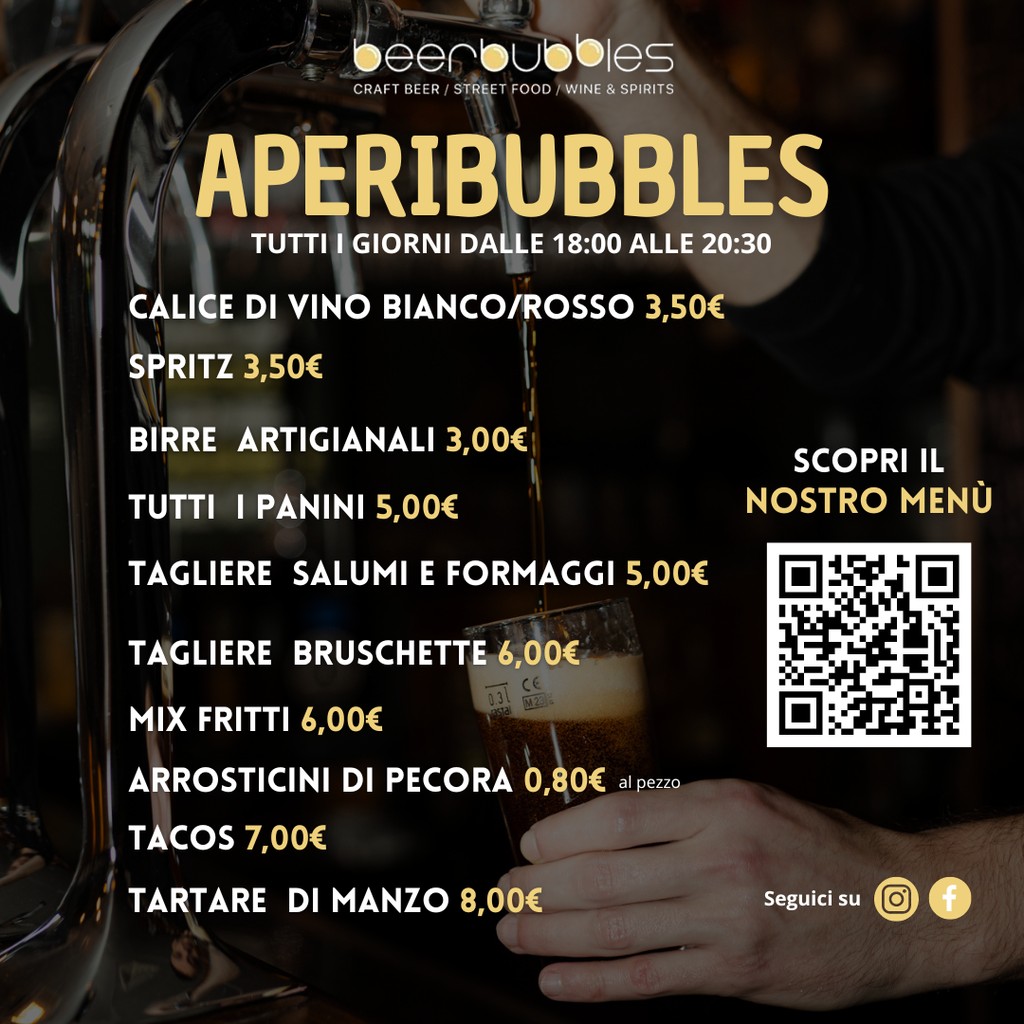 Beer Bubbles-Birreria menu 1