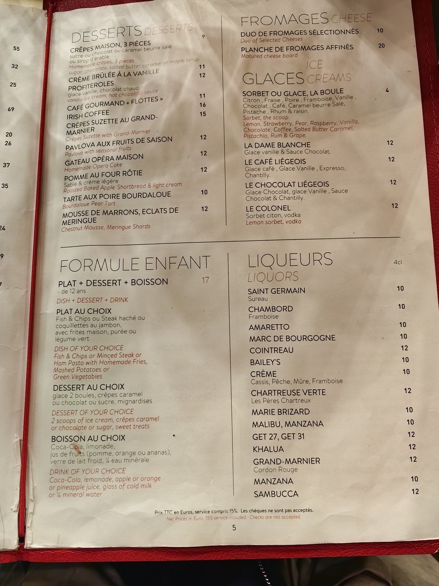 Le Petit Flottes menu 2