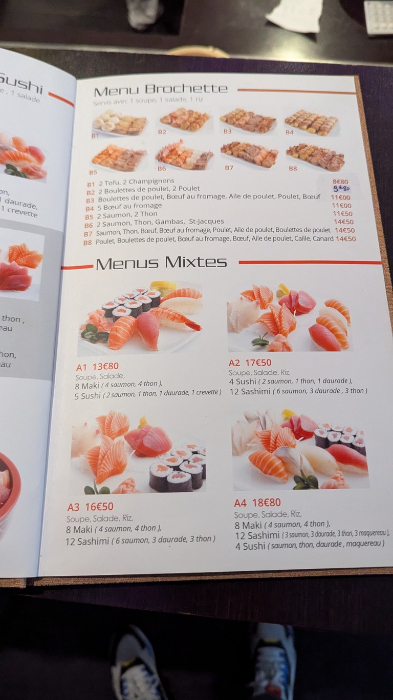 SushiYaki menu 2