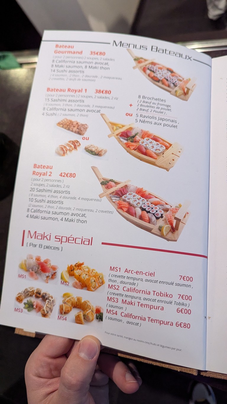 SushiYaki menu 3