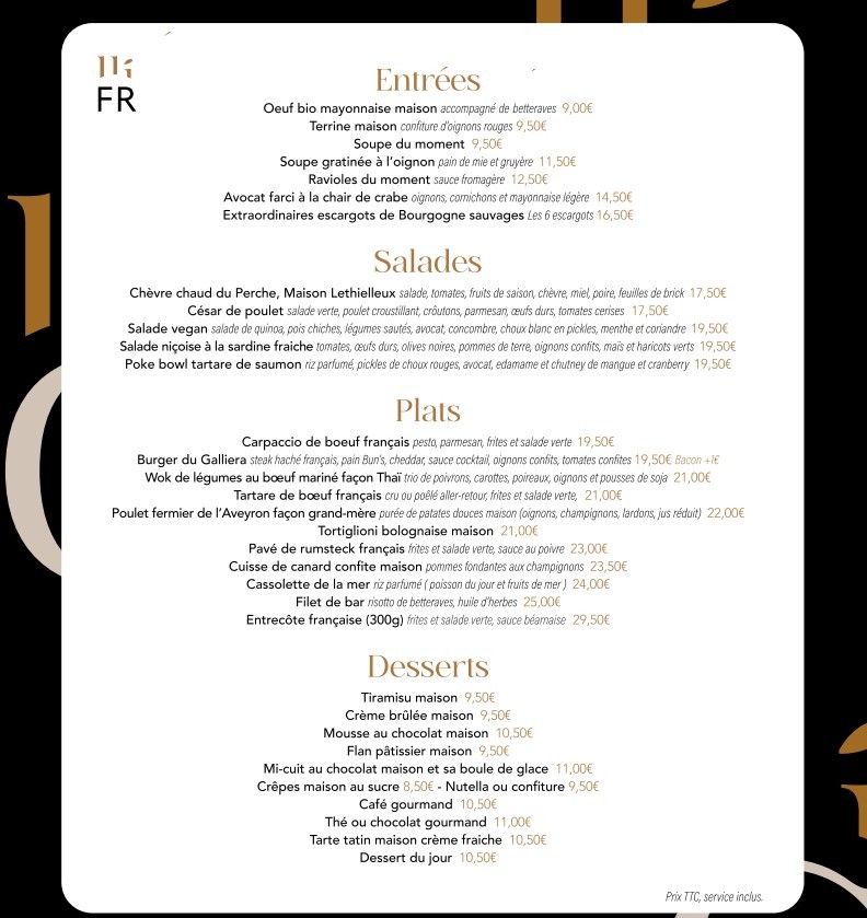 El Galliera menu 1