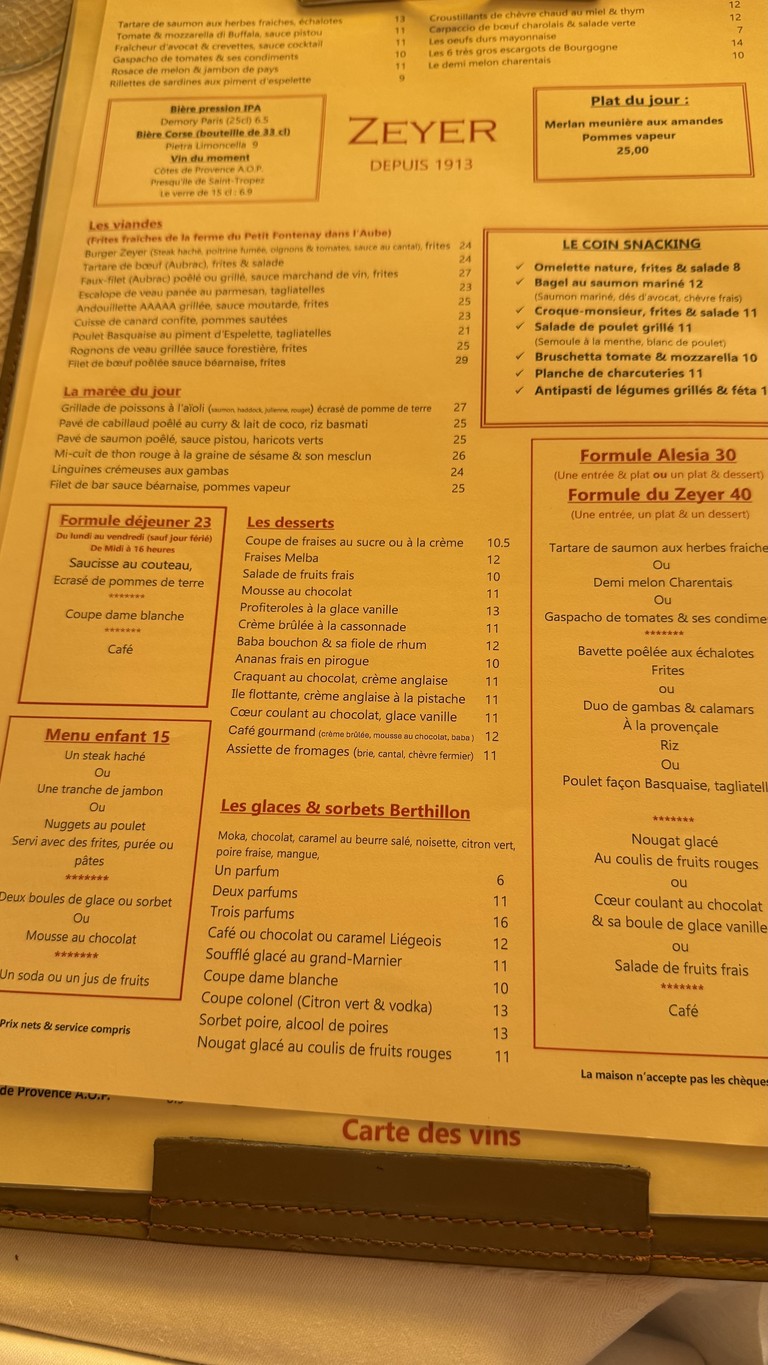 Le Zeyer menu 3