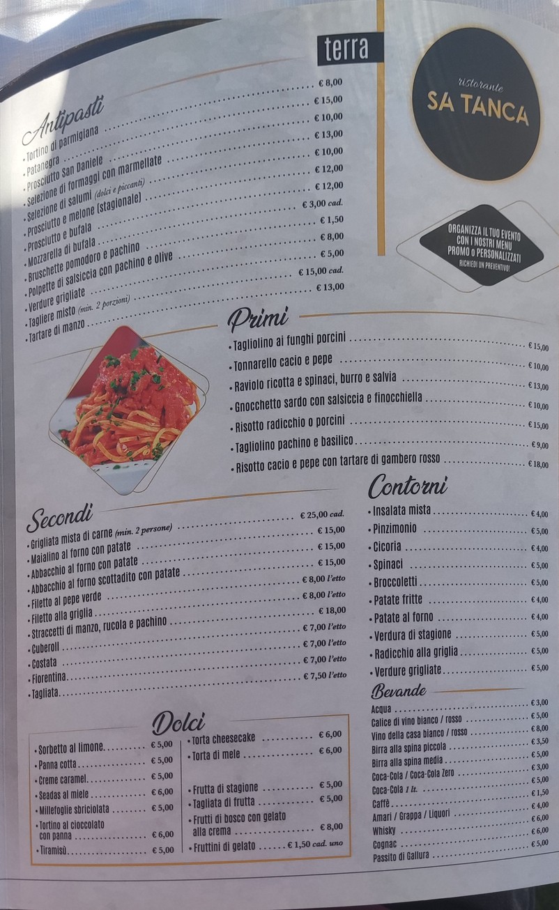 Ristorante Sa Tanca menu 1