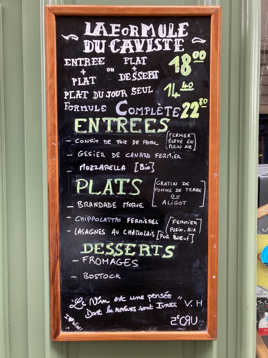 Le 5ème CRU — Chez BruNab menu 2