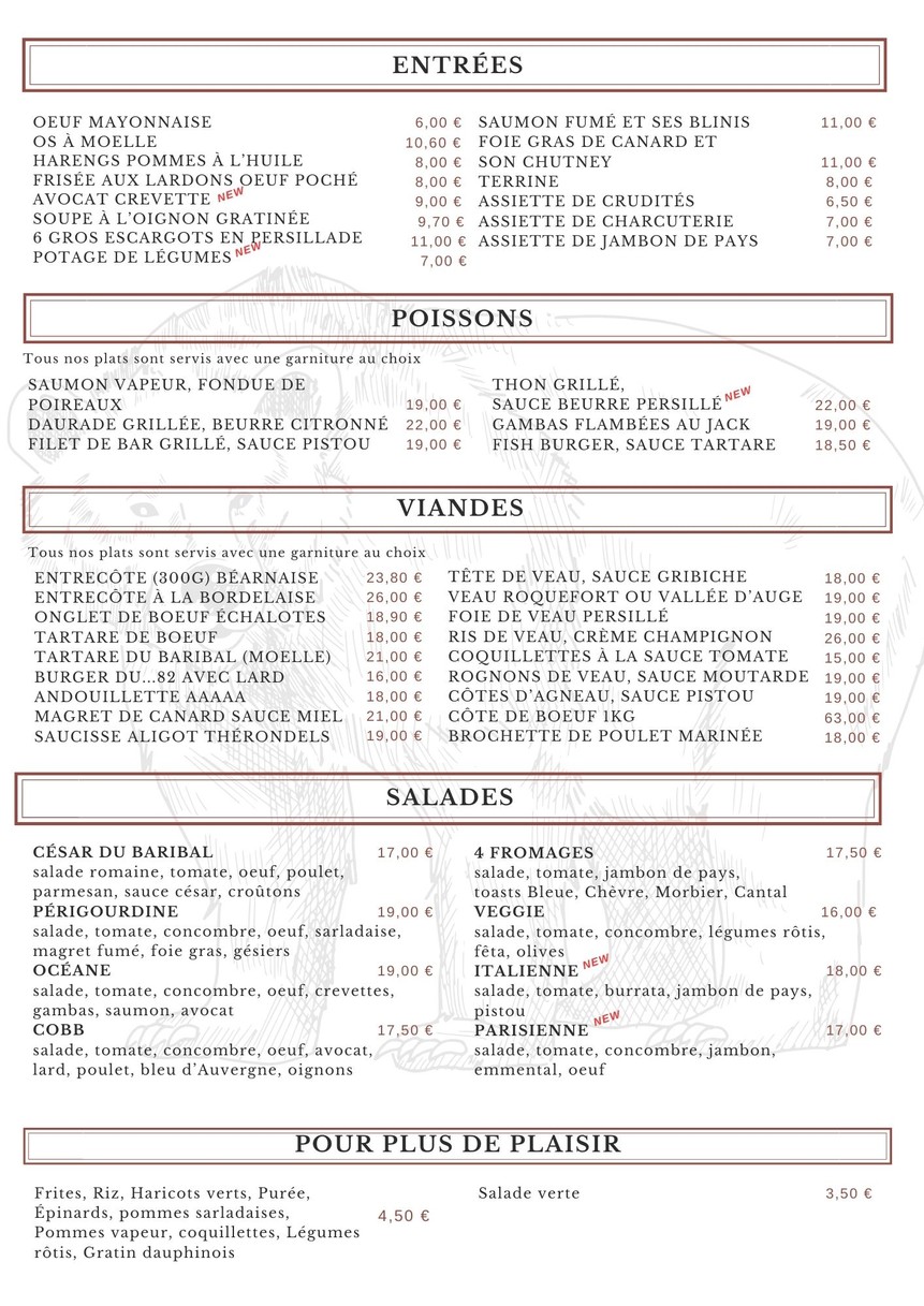 LE BARIBAL menu 2