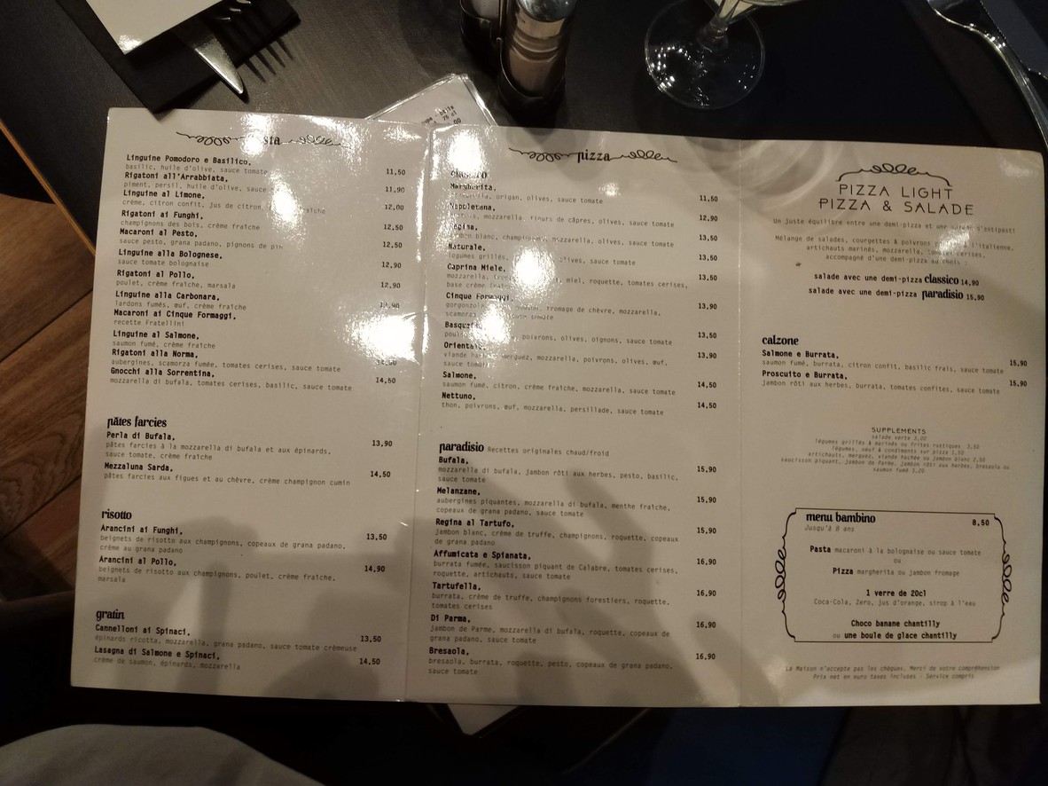 Fratellini Caffè menu 1