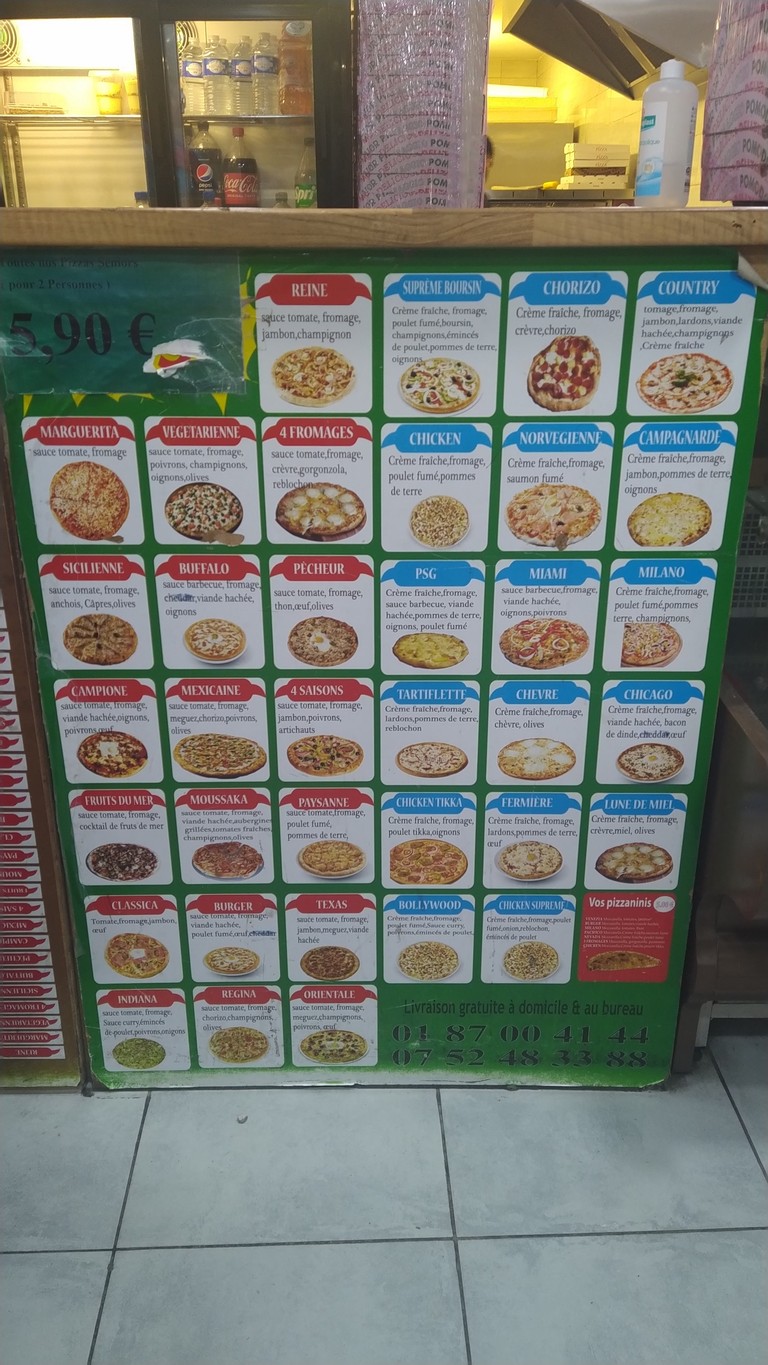 Bonne Pizzas menu 1