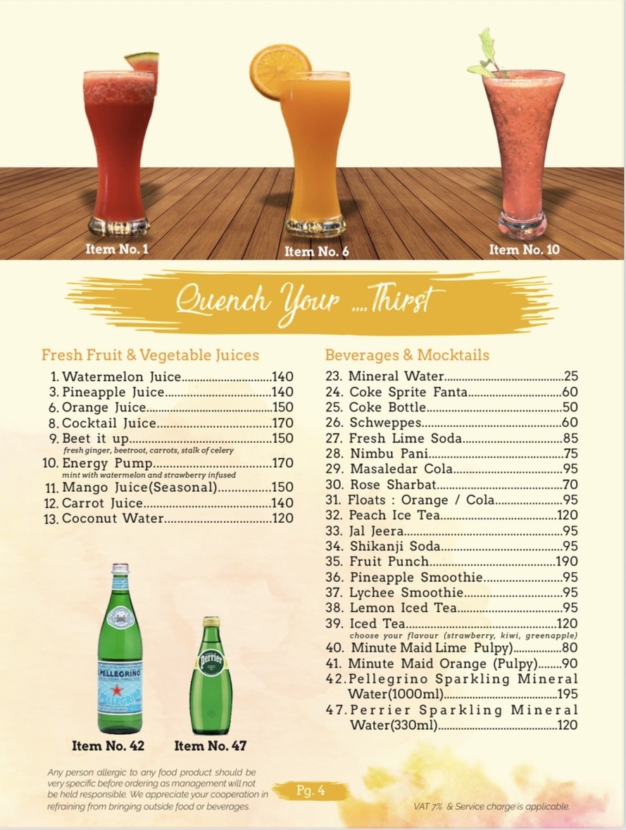 Khao Piyo Bangkok - Indian Multi Cuisine menu 1