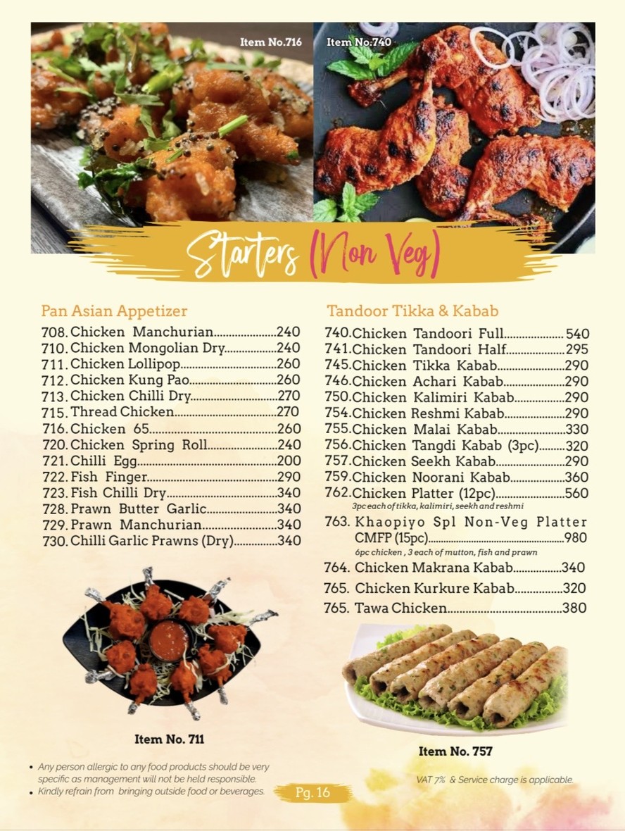 Khao Piyo Bangkok - Indian Multi Cuisine menu 6