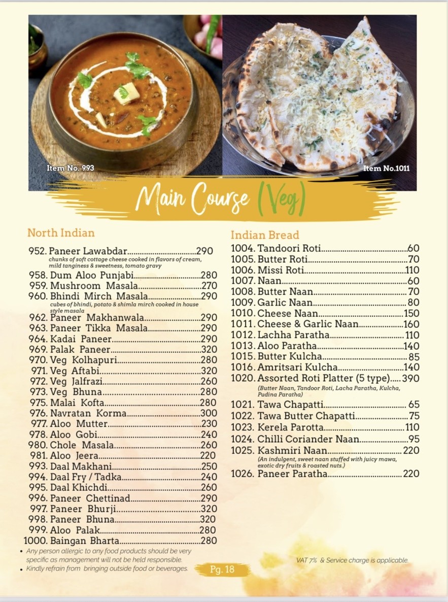 Khao Piyo Bangkok - Indian Multi Cuisine menu 7