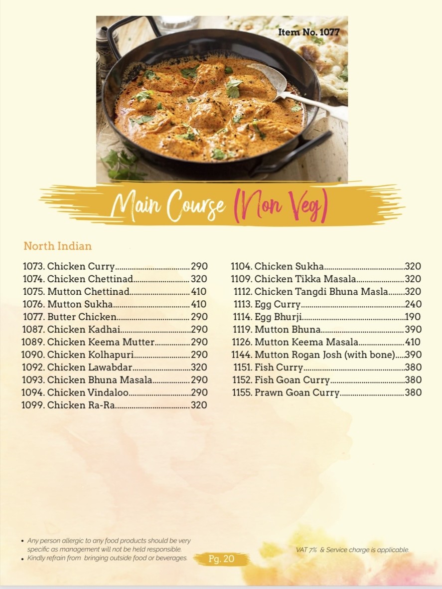 Khao Piyo Bangkok - Indian Multi Cuisine menu 8