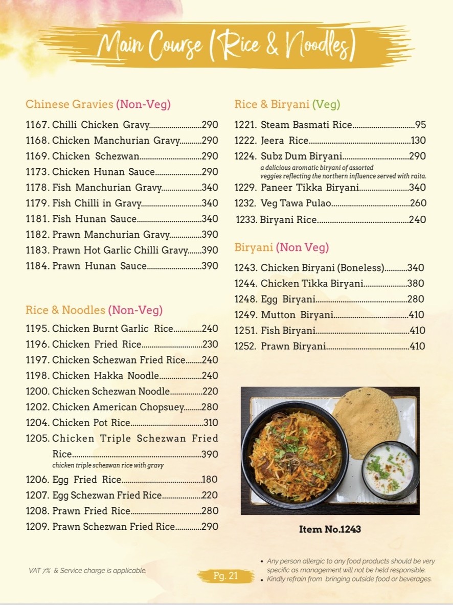 Khao Piyo Bangkok - Indian Multi Cuisine menu 9