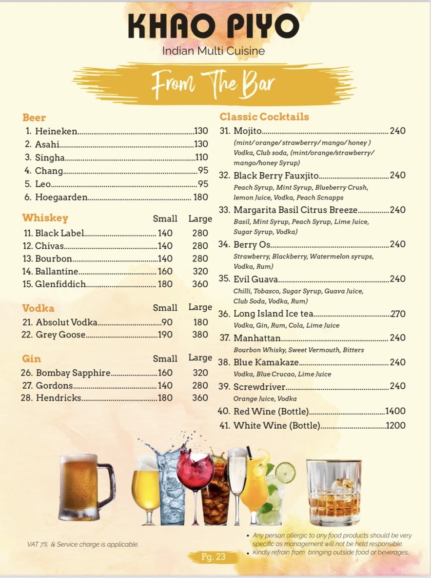 Khao Piyo Bangkok - Indian Multi Cuisine menu 10