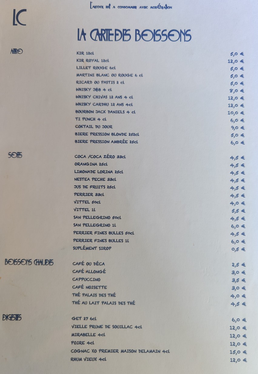 Les Clanchistes menu 2