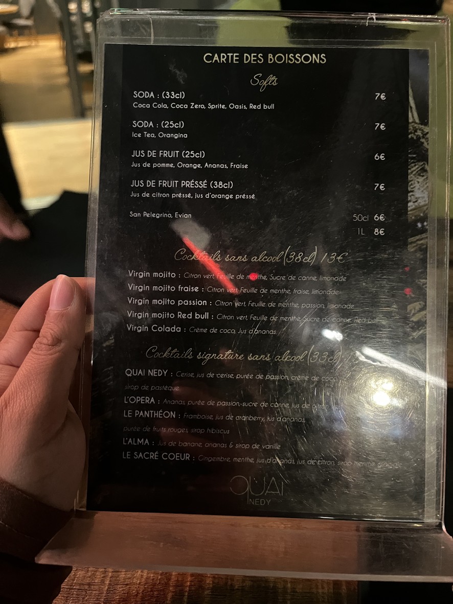 Quai Nedy Lounge Restaurant menu 2