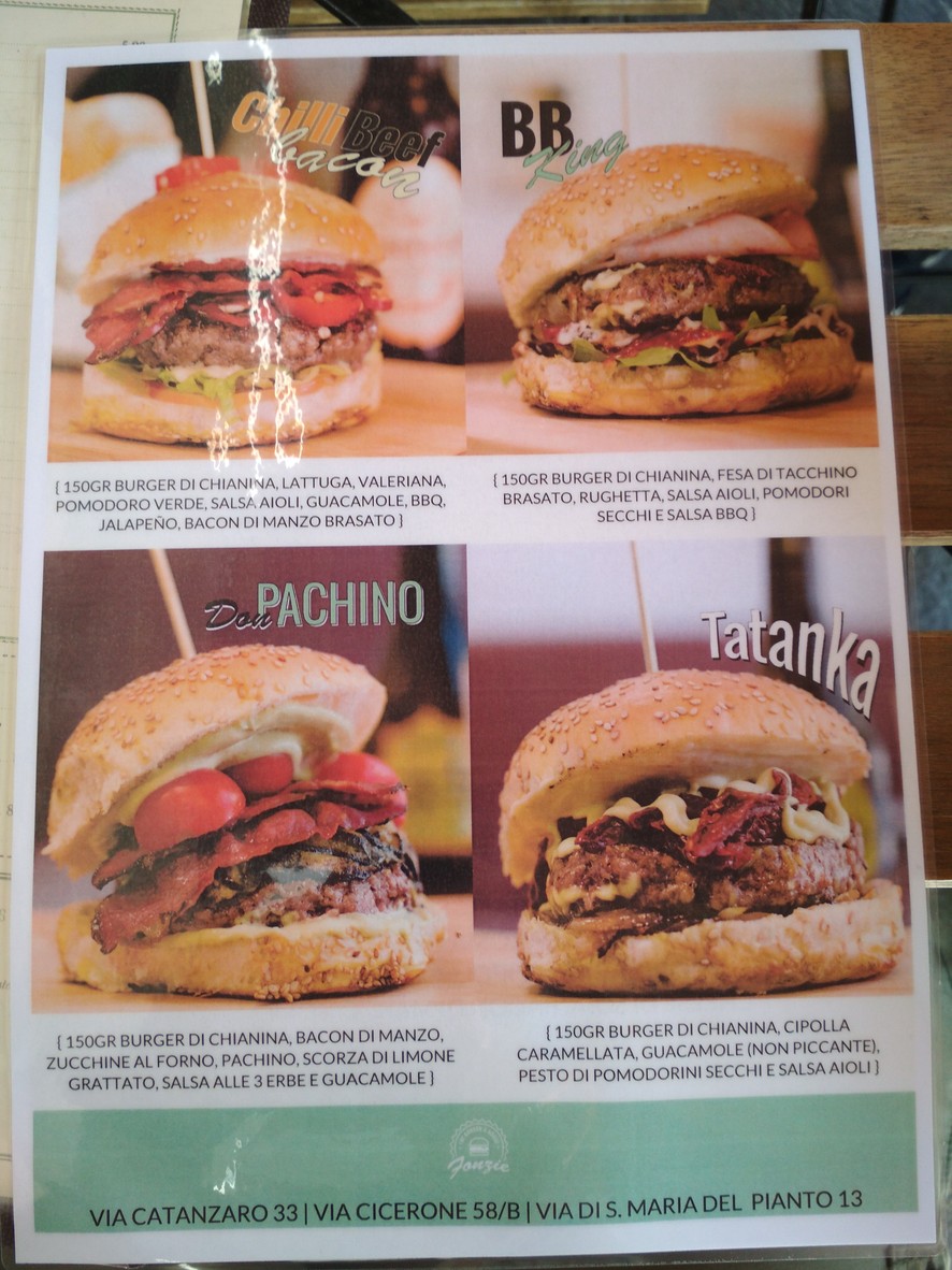 Fonzie the Burger's House | Via Catanzaro menu 3