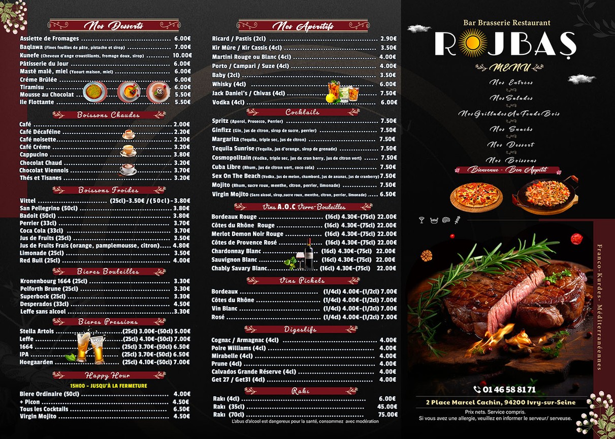 ROJBAS RESTAURANT menu 1