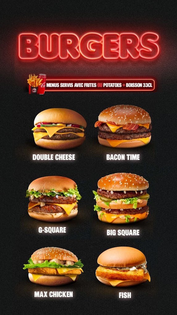 Times Square Clichy menu 1