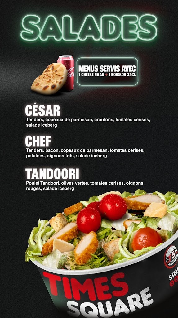 Times Square Clichy menu 5