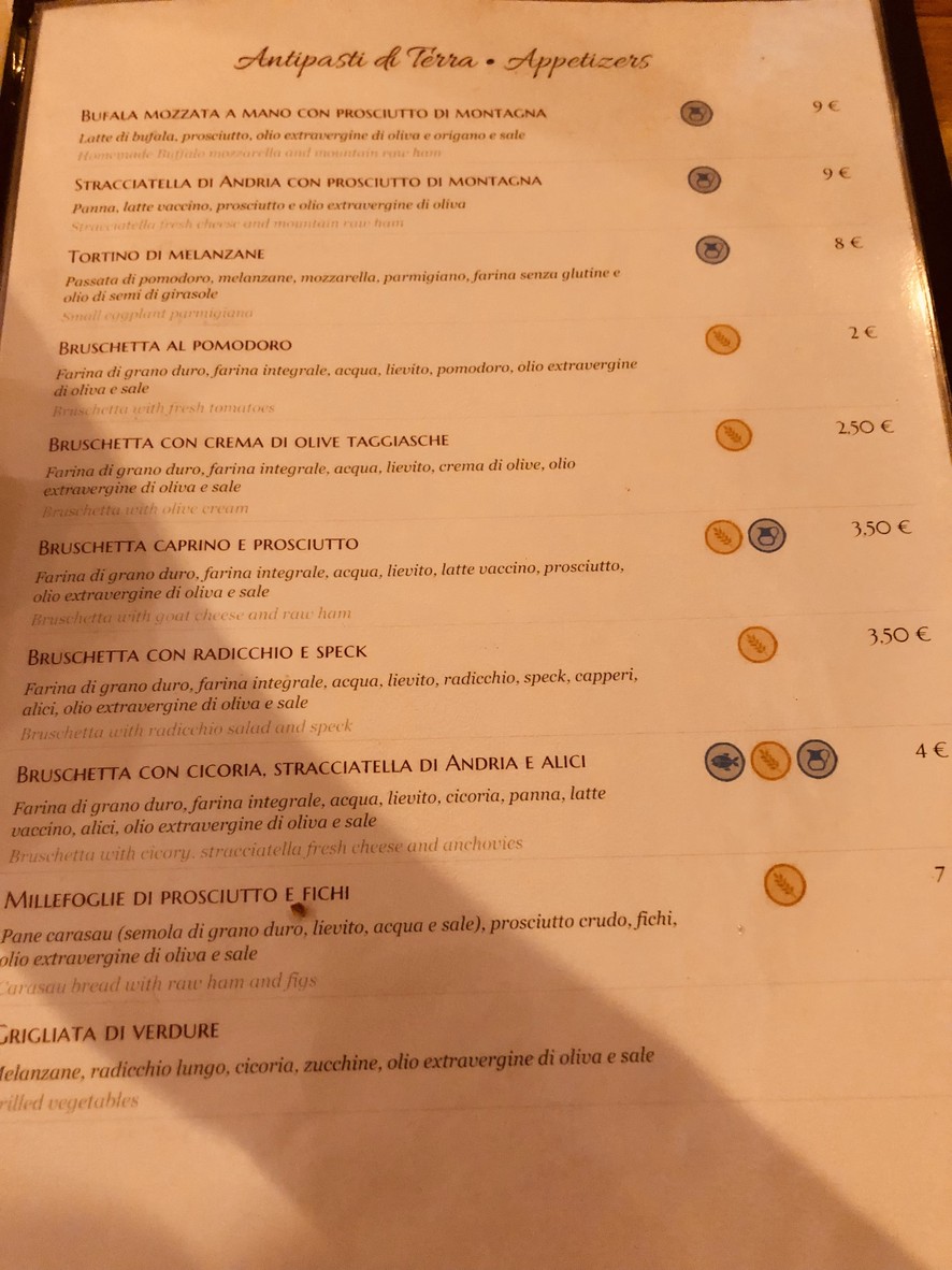 Grani Di Sale - Ristorante Pizzeria menu 1