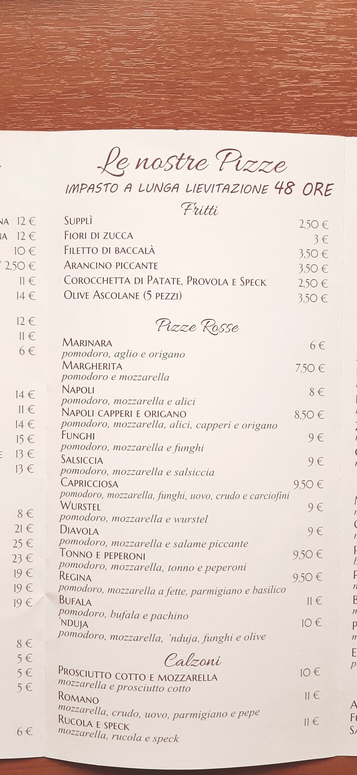 Grani Di Sale - Ristorante Pizzeria menu 3